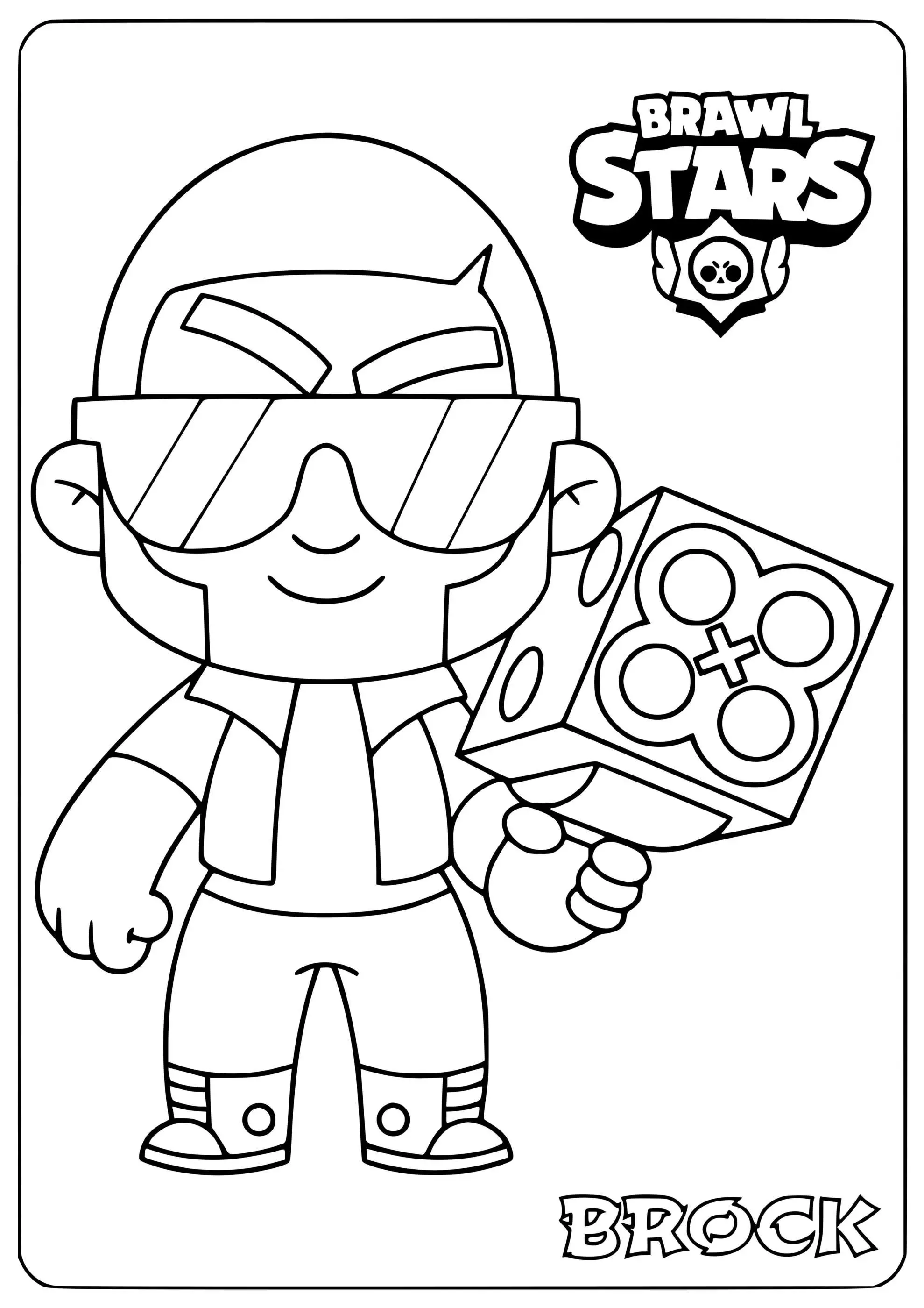 Coloriage Brawl Stars Brock - Brawl stars à imprimer