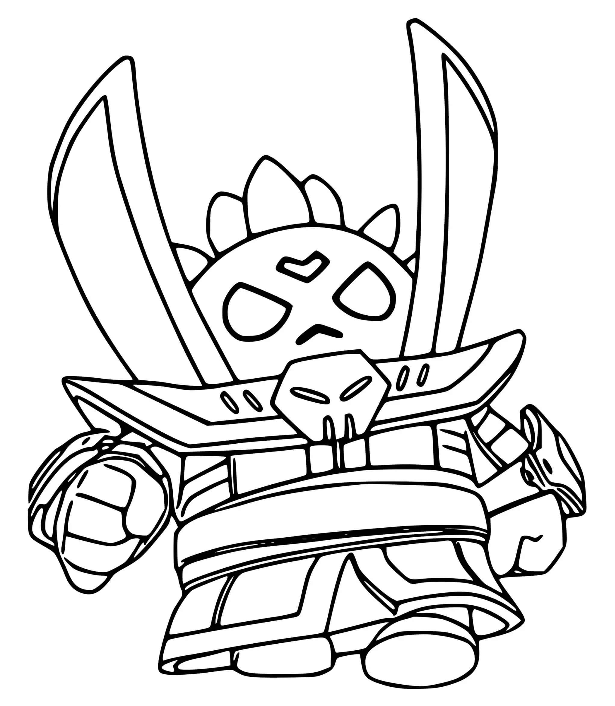 Coloriage Brawl Stars Force Starr Spike Super Vilain - Brawl stars à imprimer