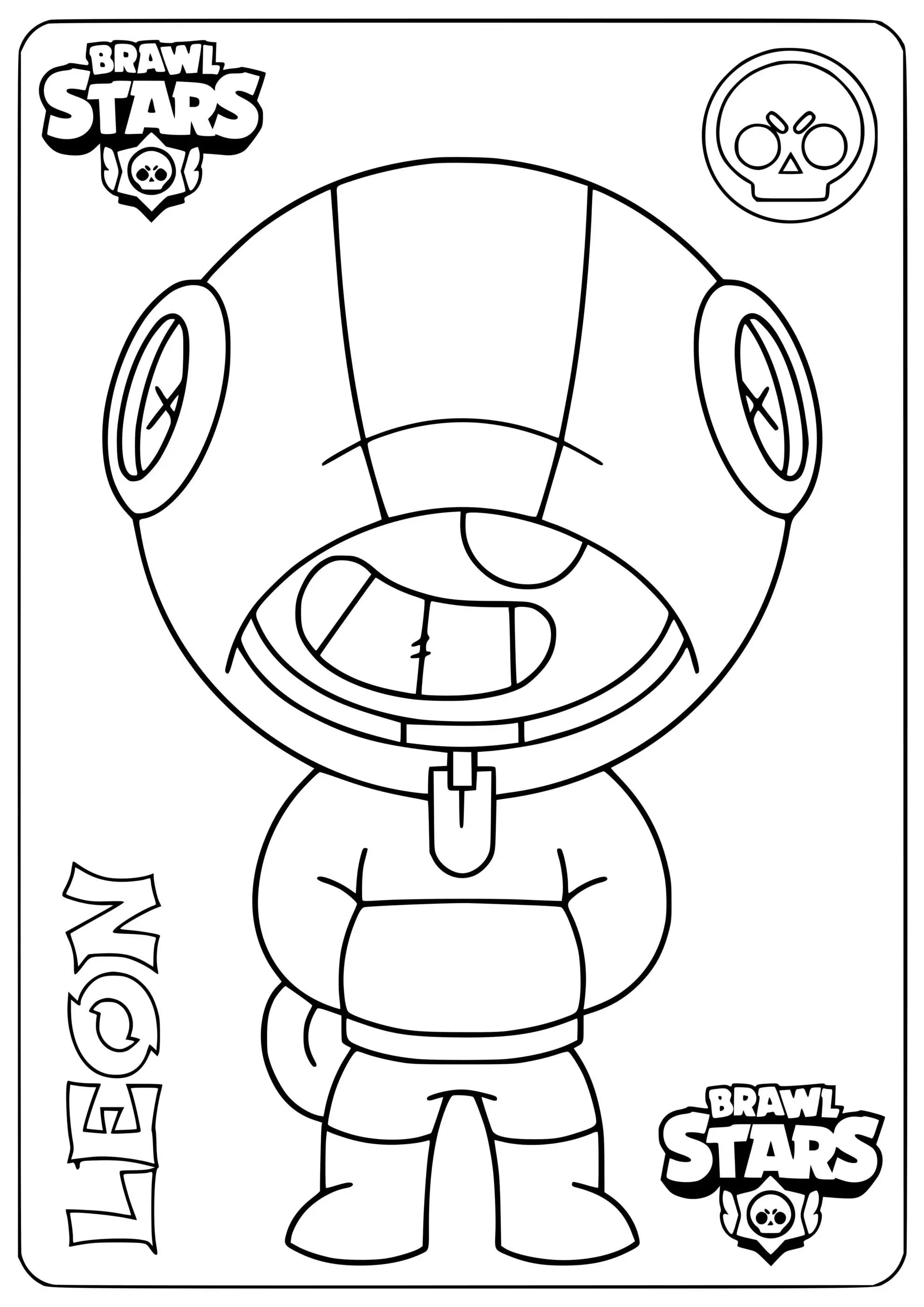 Coloriage Brawl Stars Leon - Brawl stars à imprimer
