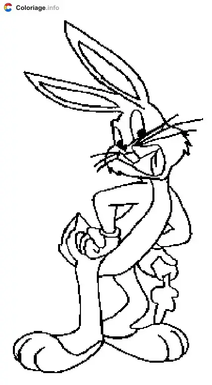 Coloriage Bugs Bunny 3 - Bugs Bunny à imprimer