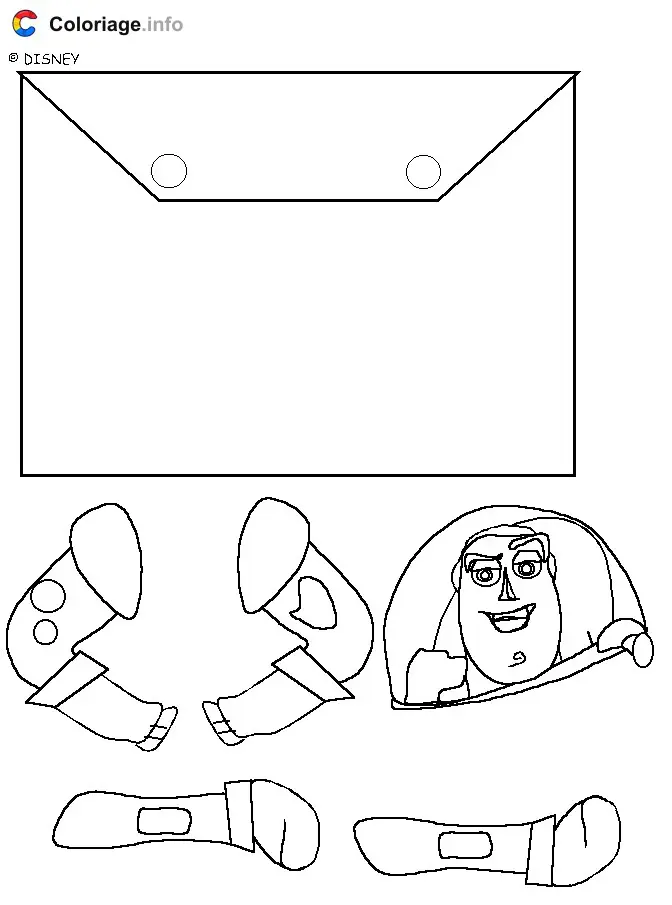 Buzz Lightyear in Pieces coloring page to print