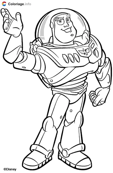 Buzz Lightyear the Space Ranger coloring page to print