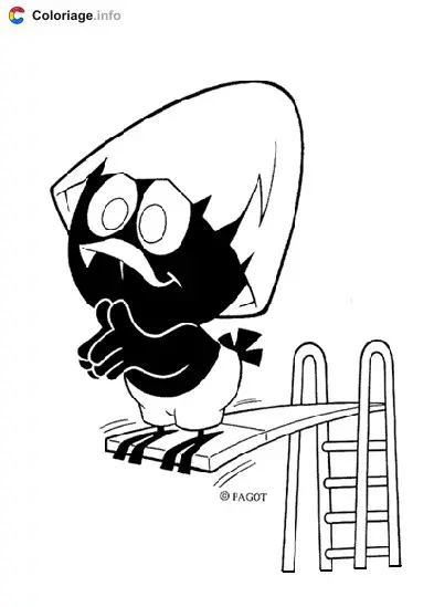 Coloriage Calimero 003 - Calimero à imprimer