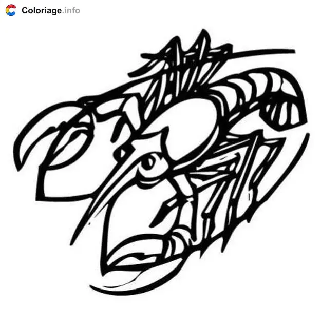Coloriage Cancer - Signes astrologiques à imprimer
