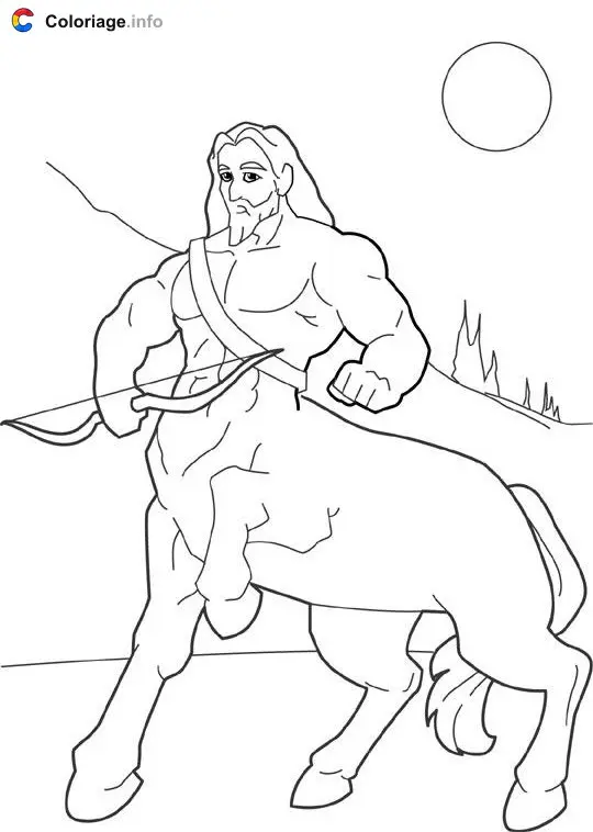 Coloriage Centaure coloriage 2 - Mythologie à imprimer