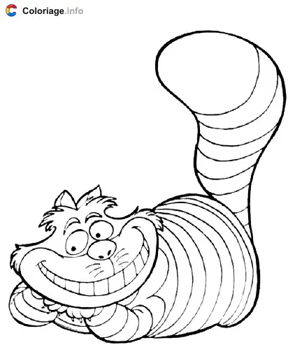 The Cheshire Cat coloring page to print