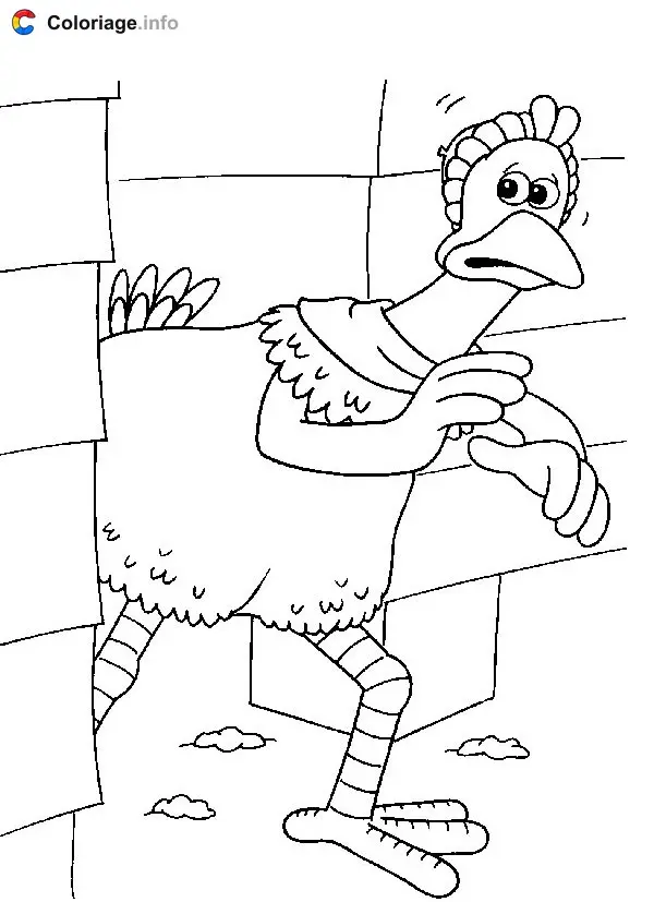 Coloriage Chicken run 001 - Chicken Run à imprimer