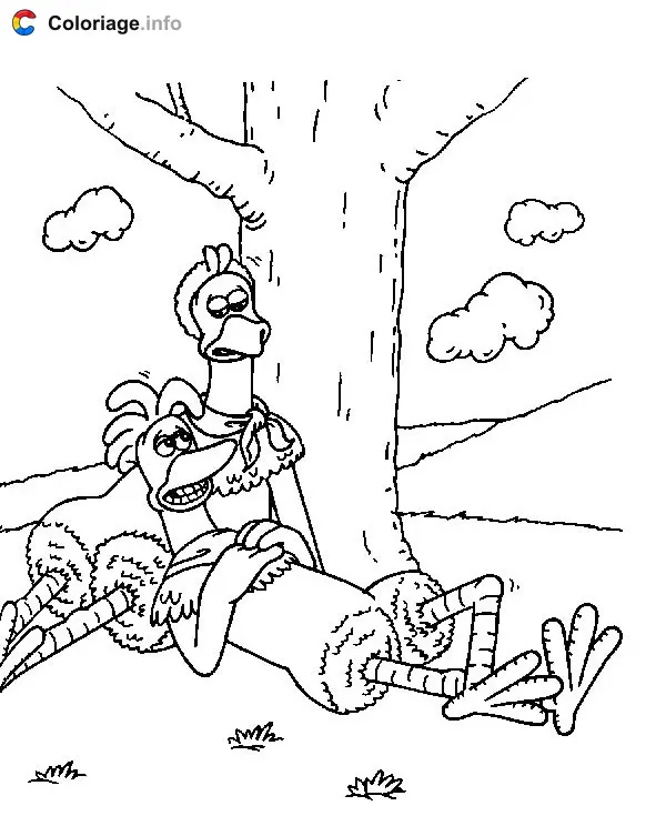 Coloriage Chicken run 003 - Chicken Run à imprimer