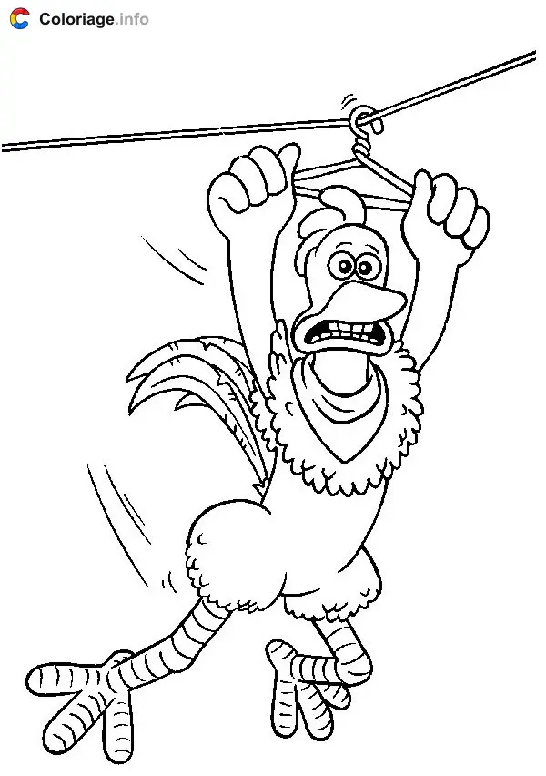Coloriage Chicken run 004 - Chicken Run à imprimer