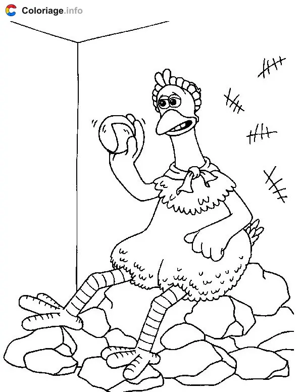 Coloriage Chicken run 005 - Chicken Run à imprimer