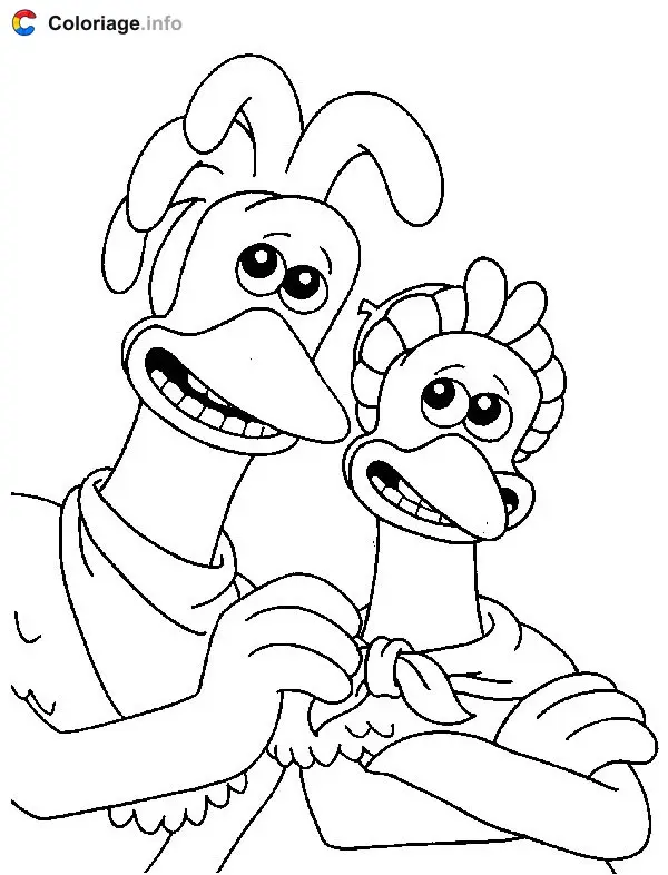 Coloriage Chicken run 006 - Chicken Run à imprimer