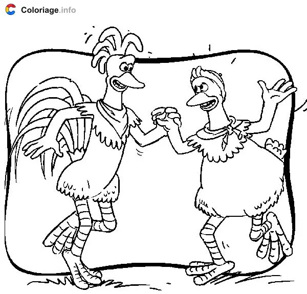 Coloriage Chicken run 007 - Chicken Run à imprimer