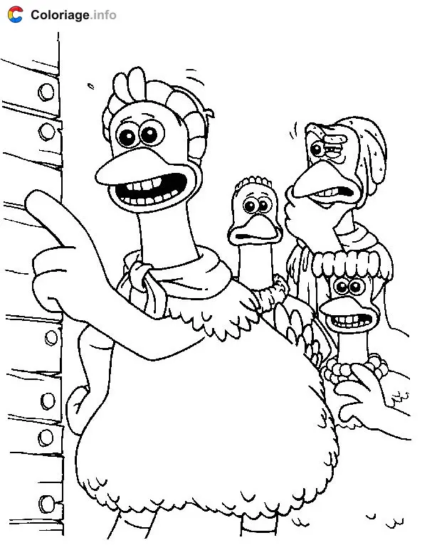 Coloriage Chicken run 008 - Chicken Run à imprimer