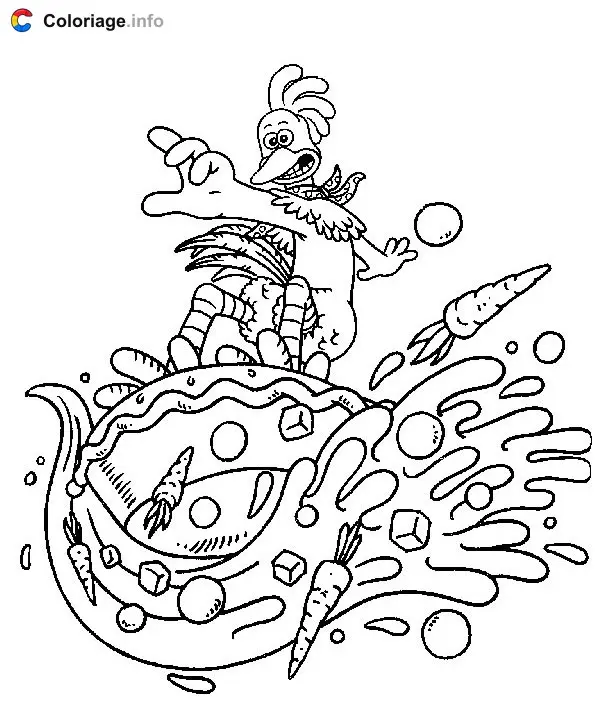 Coloriage Chicken run 009 - Chicken Run à imprimer