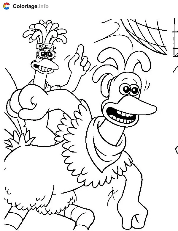 Coloriage Chicken run 010 - Chicken Run à imprimer