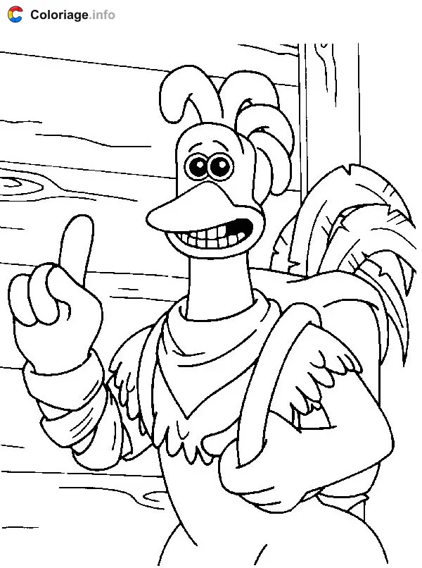 Coloriage Chicken run 011 - Chicken Run à imprimer