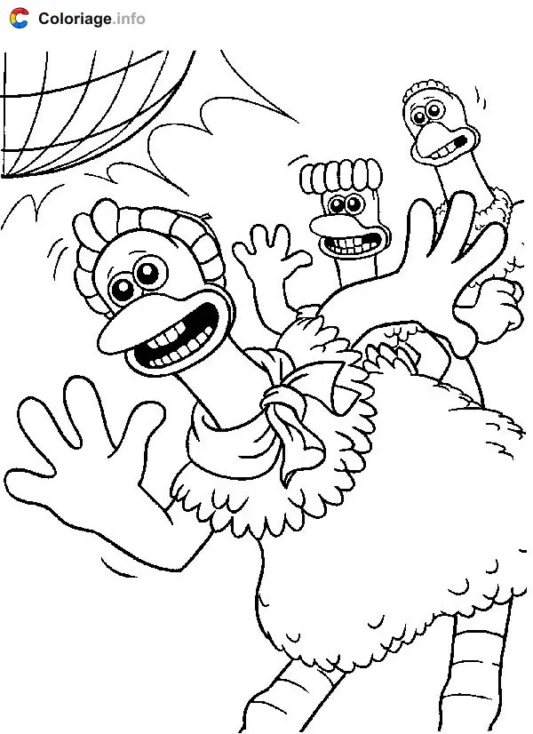 Coloriage Chicken run 013 - Chicken Run à imprimer