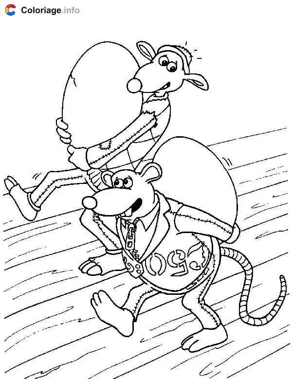 Coloriage Chicken run 014 - Chicken Run à imprimer