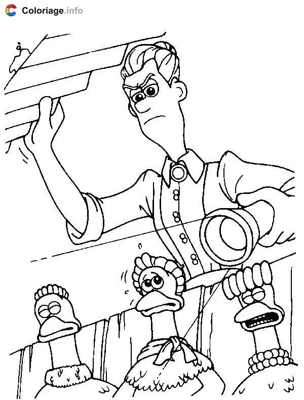 Coloriage Chicken run 015 - Chicken Run à imprimer