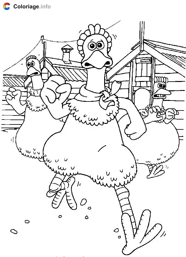 Coloriage Chicken run 016 - Chicken Run à imprimer