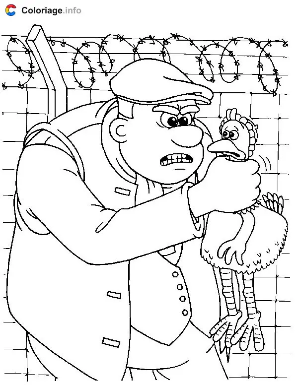 Coloriage Chicken run 017 - Chicken Run à imprimer