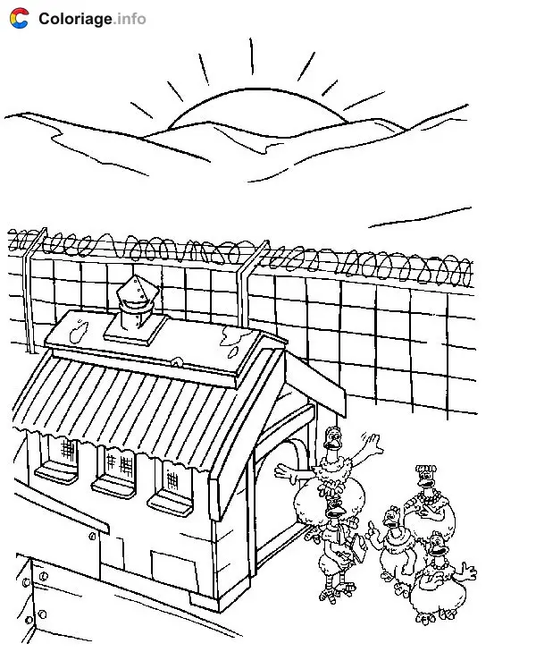 Coloriage Chicken run 018 - Chicken Run à imprimer