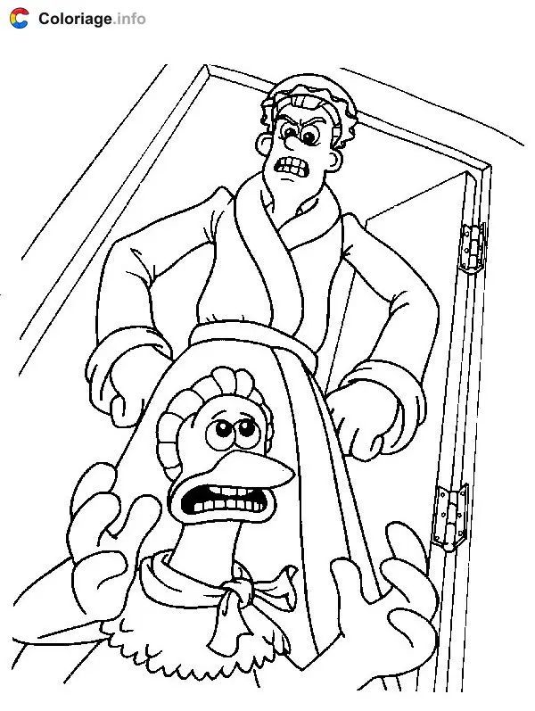Coloriage Chicken run 020 - Chicken Run à imprimer