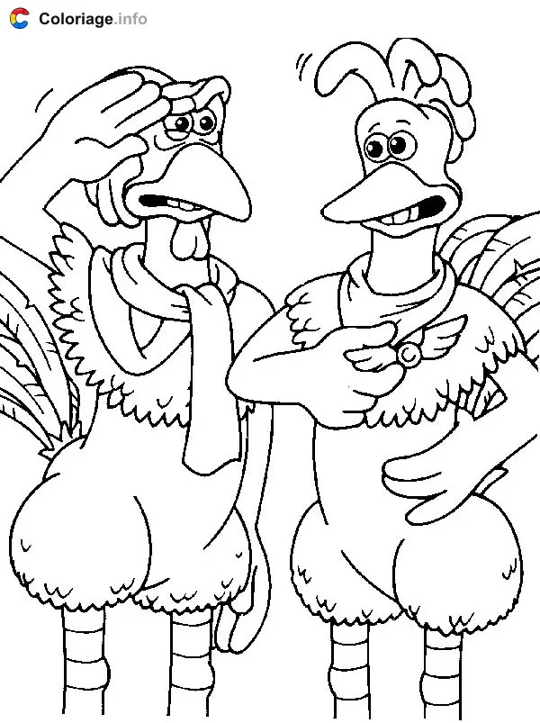 Coloriage Chicken run 021 - Chicken Run à imprimer