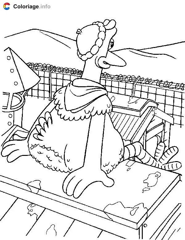Coloriage Chicken run 023 - Chicken Run à imprimer