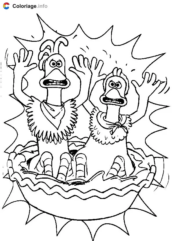 Coloriage Chicken run 026 - Chicken Run à imprimer