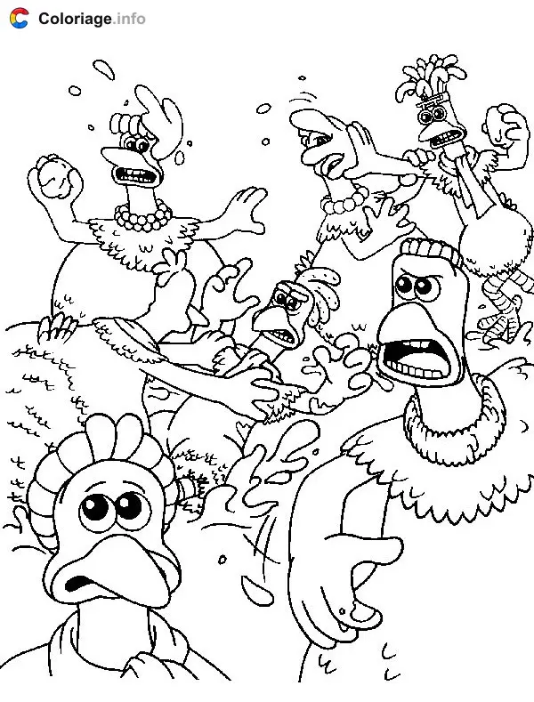 Coloriage Chicken run 029 - Chicken Run à imprimer
