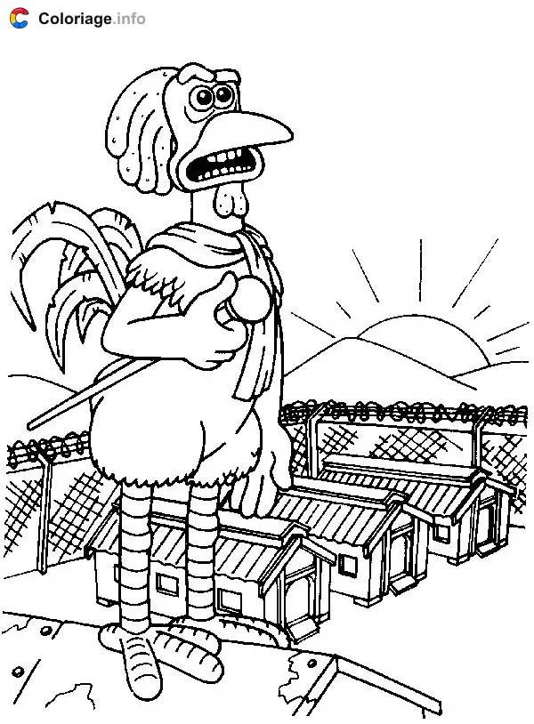 Coloriage Chicken run 030 - Chicken Run à imprimer