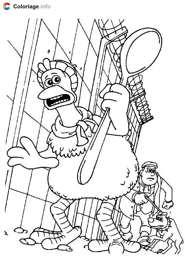 Coloriage Chicken run 033 - Chicken Run à imprimer