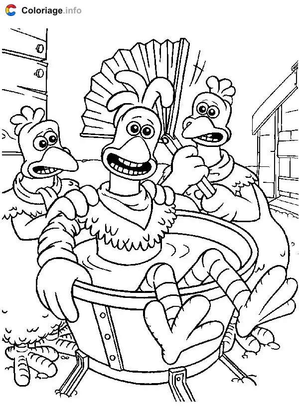 Coloriage Chicken run 034 - Chicken Run à imprimer