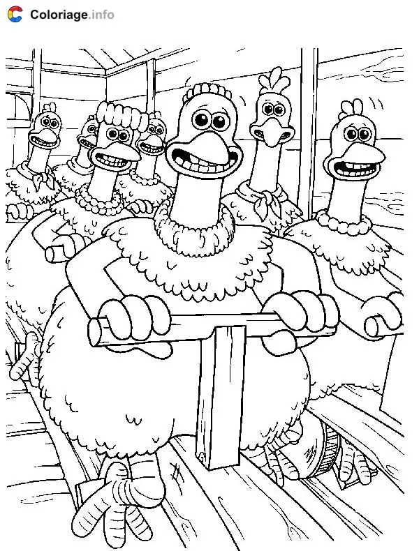 Coloriage Chicken run 035 - Chicken Run à imprimer