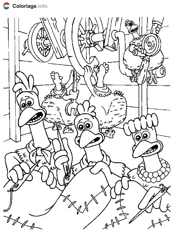 Coloriage Chicken run 036 - Chicken Run à imprimer