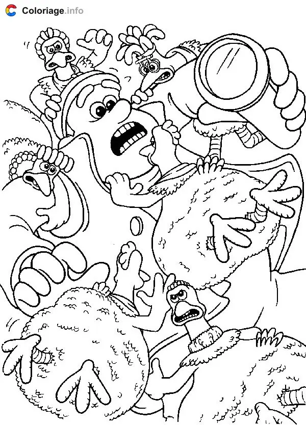 Coloriage Chicken run 037 - Chicken Run à imprimer