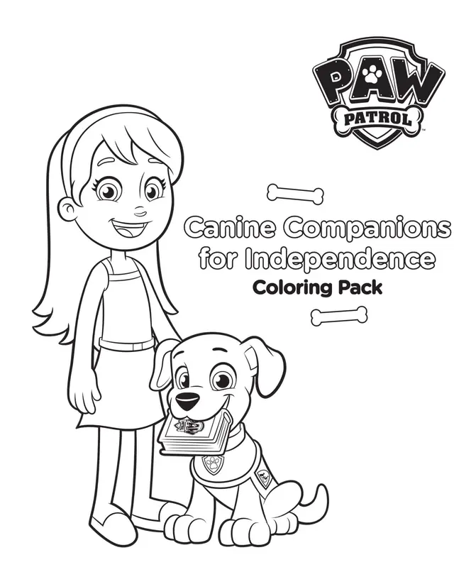 Coloriage Chien De Compagnons Pour L'indépendance - Pat patrouille à imprimer