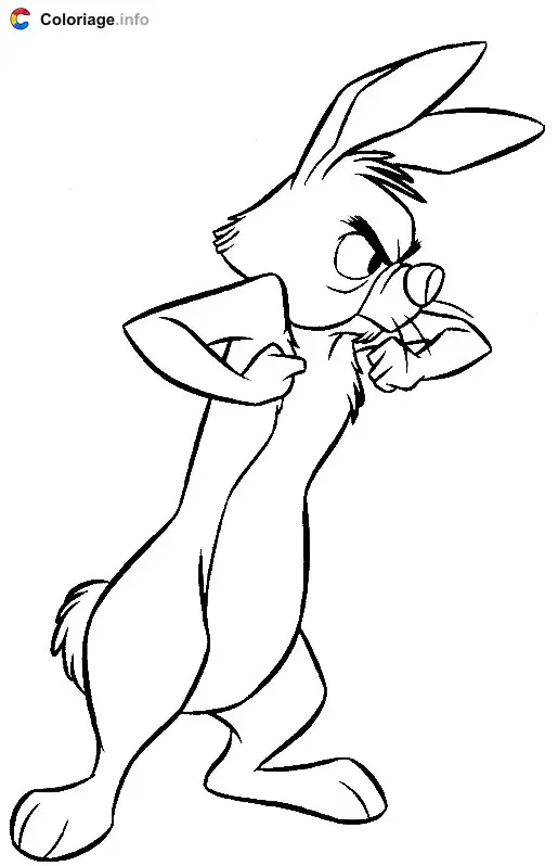 Coloriage Coco Lapin est en colère - Coco Lapin à imprimer
