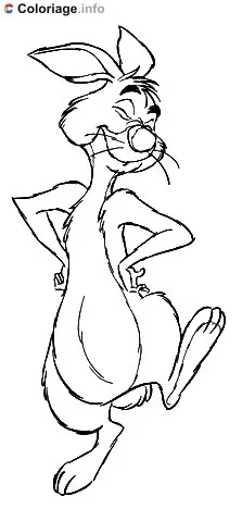 Coloriage Coco Lapin qui danse - Coco Lapin à imprimer