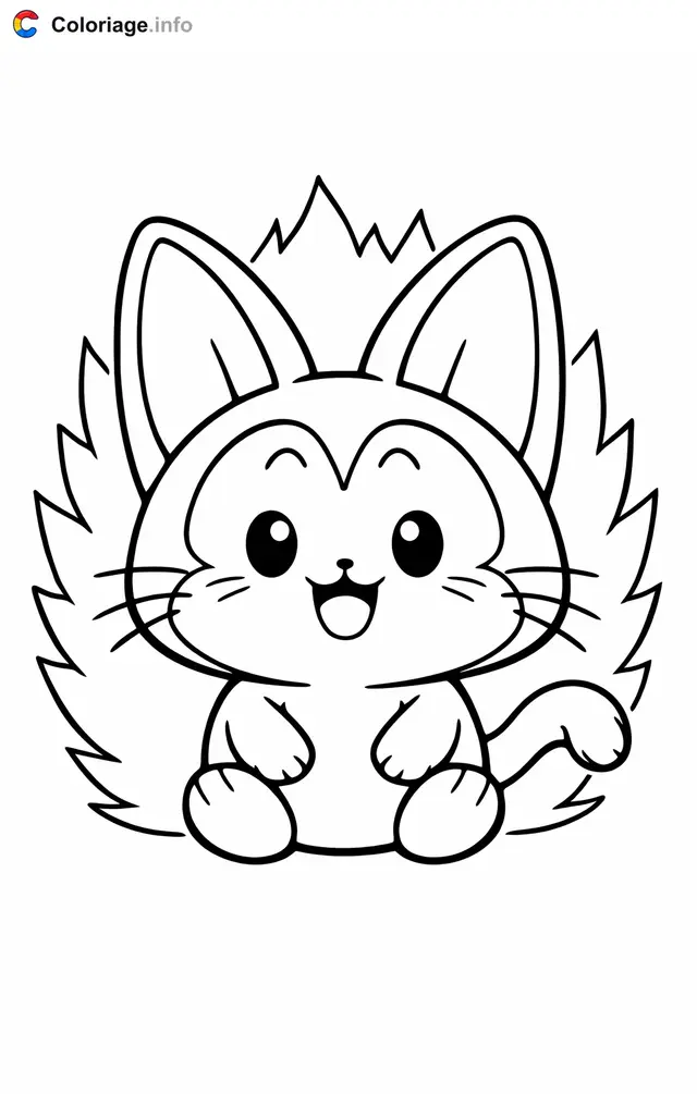 Coloriage Pu-erh dans Dragon Ball Z - Dragon Ball Z (DBZ) à imprimer