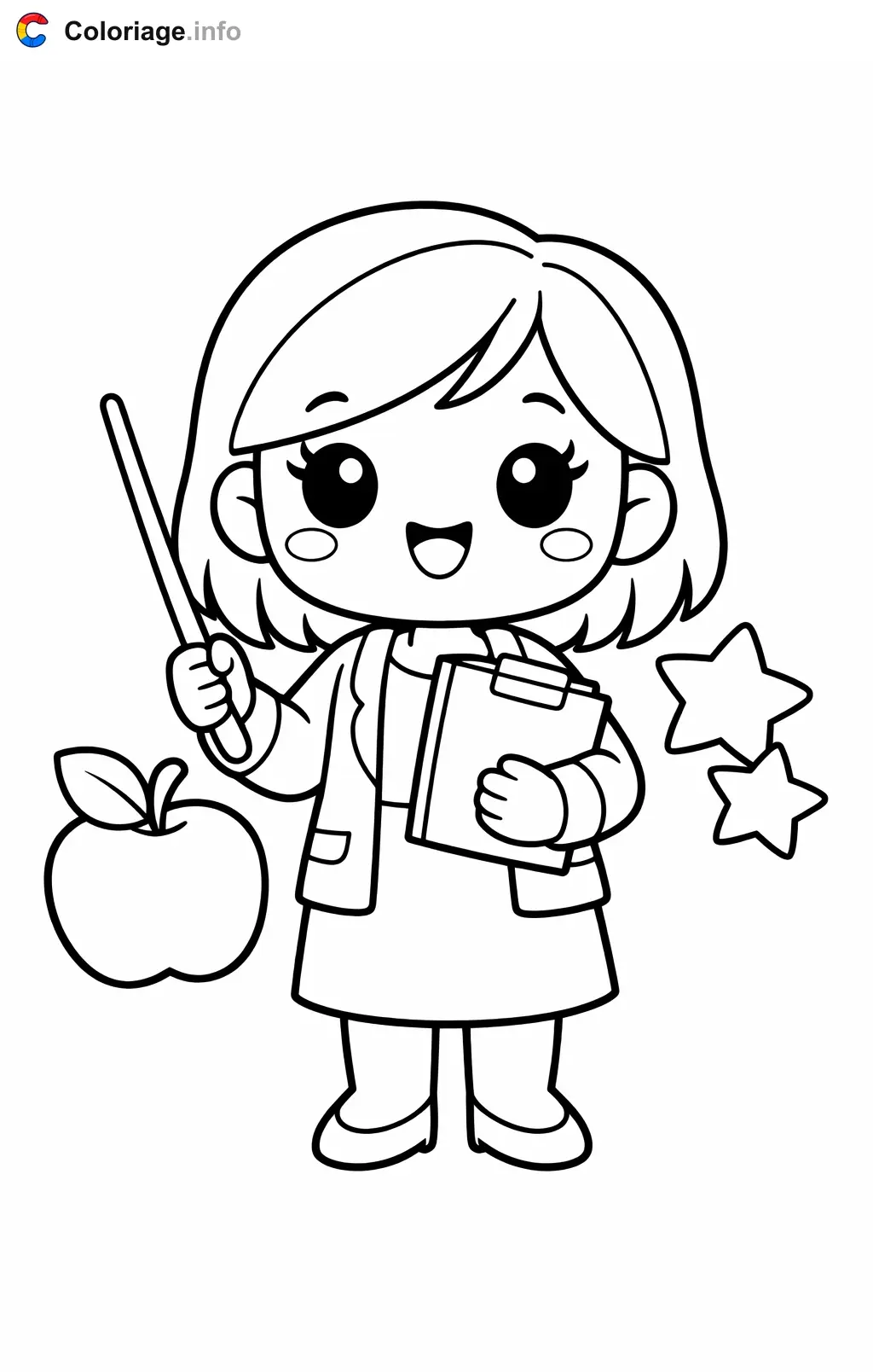 Teacher Facing Forward coloring page to print