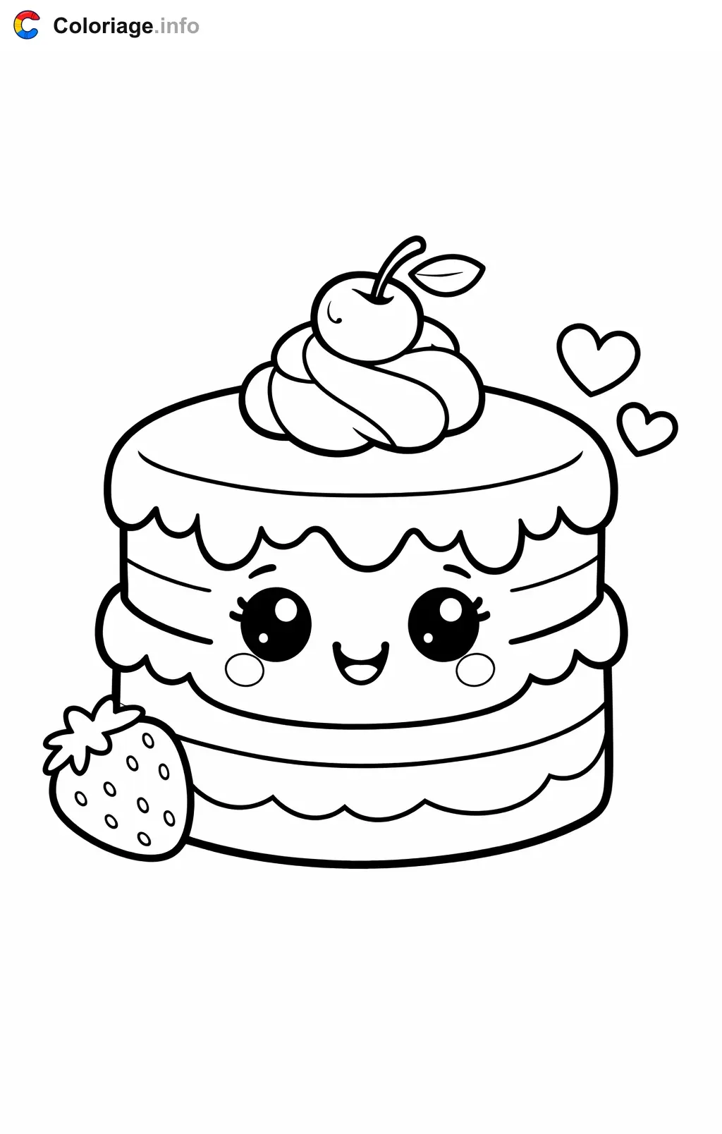 Coloriage Gâteau variante - Gâteau à imprimer