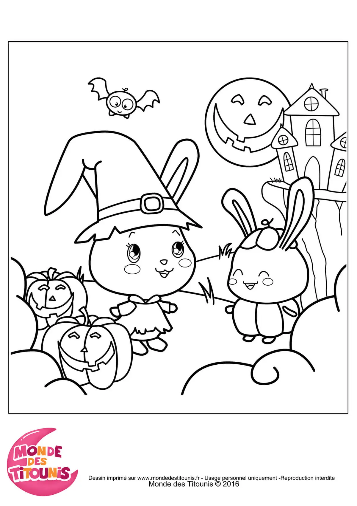 Kleurplaat Titounis Halloween kleurplaten om te printen