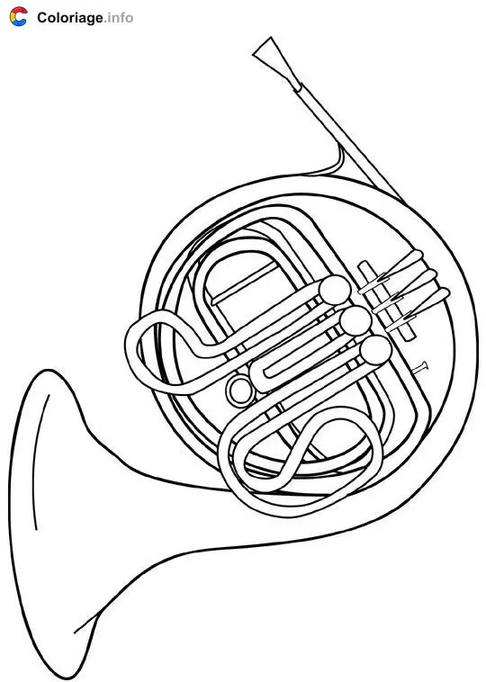 Coloriage Cor - Instruments de musique à imprimer