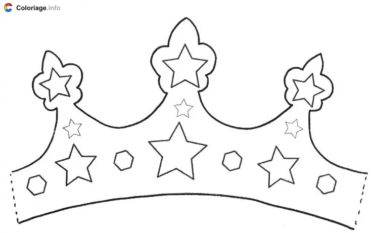 Couronne a colorier coloring page to print