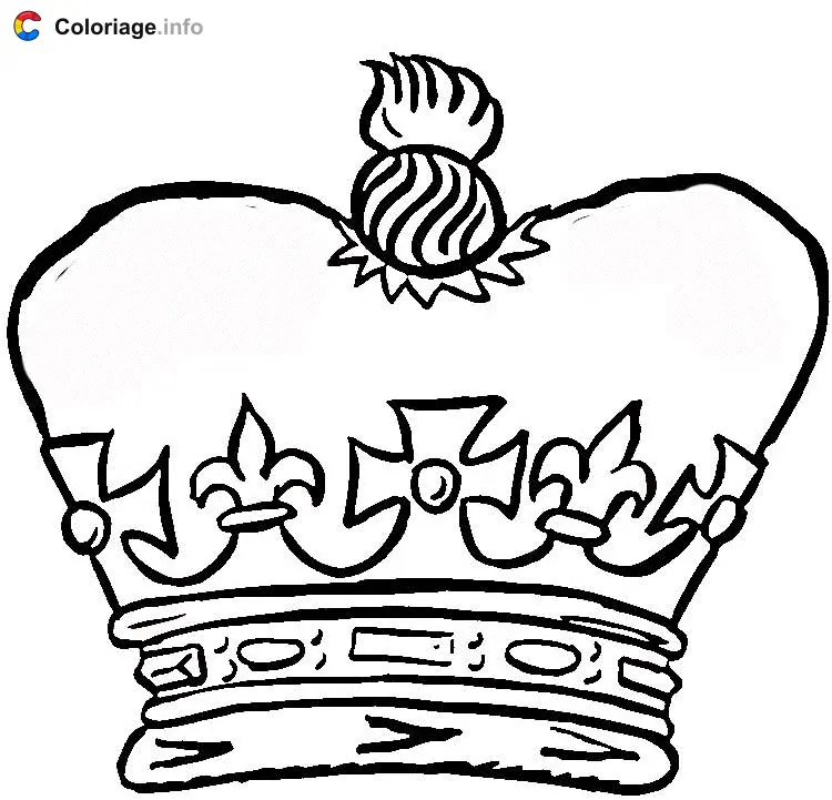 Coloriage Couronne du roi - Royauté à imprimer