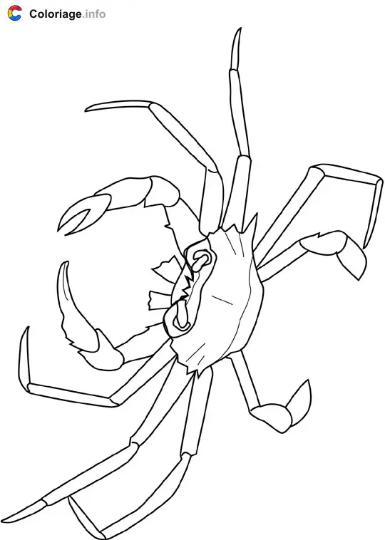 Coloriage Crabe - Crustacés à imprimer