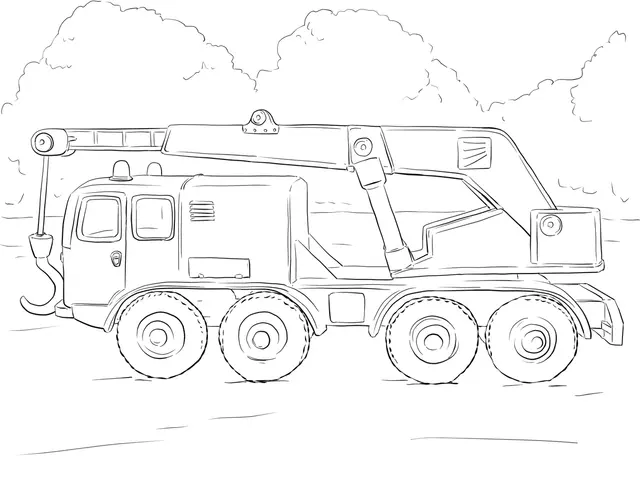 Coloriage Crane Camion - Camion à imprimer