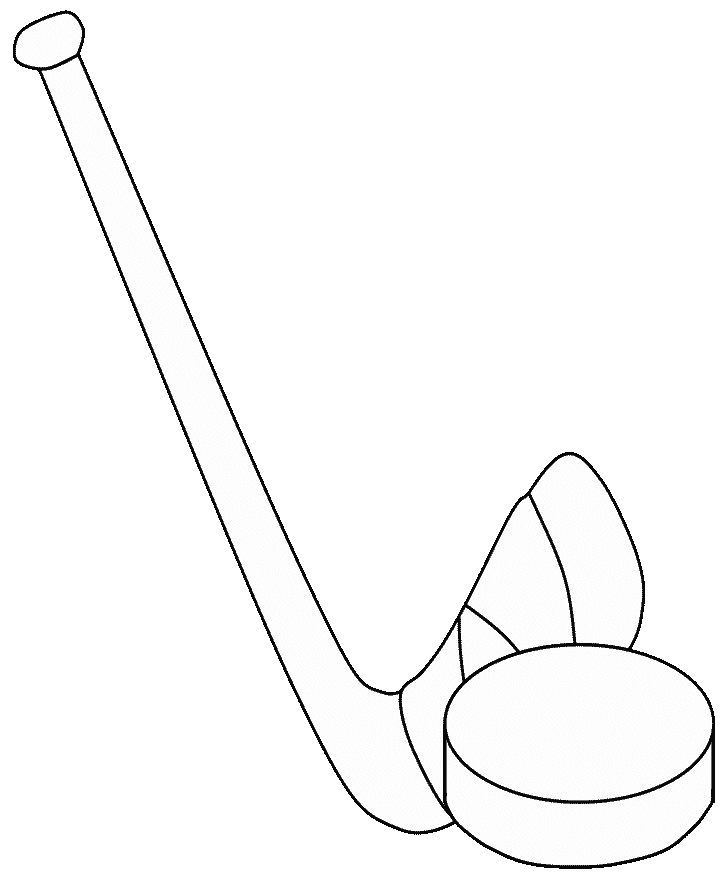 Coloriage Crosse Et Palet - Hockey à imprimer
